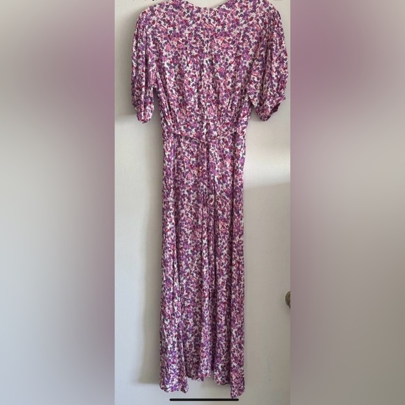 NWT Faithfull The Brand Bellavista Midi Dress Lou Floral Violet Size M - Picture 4 of 5